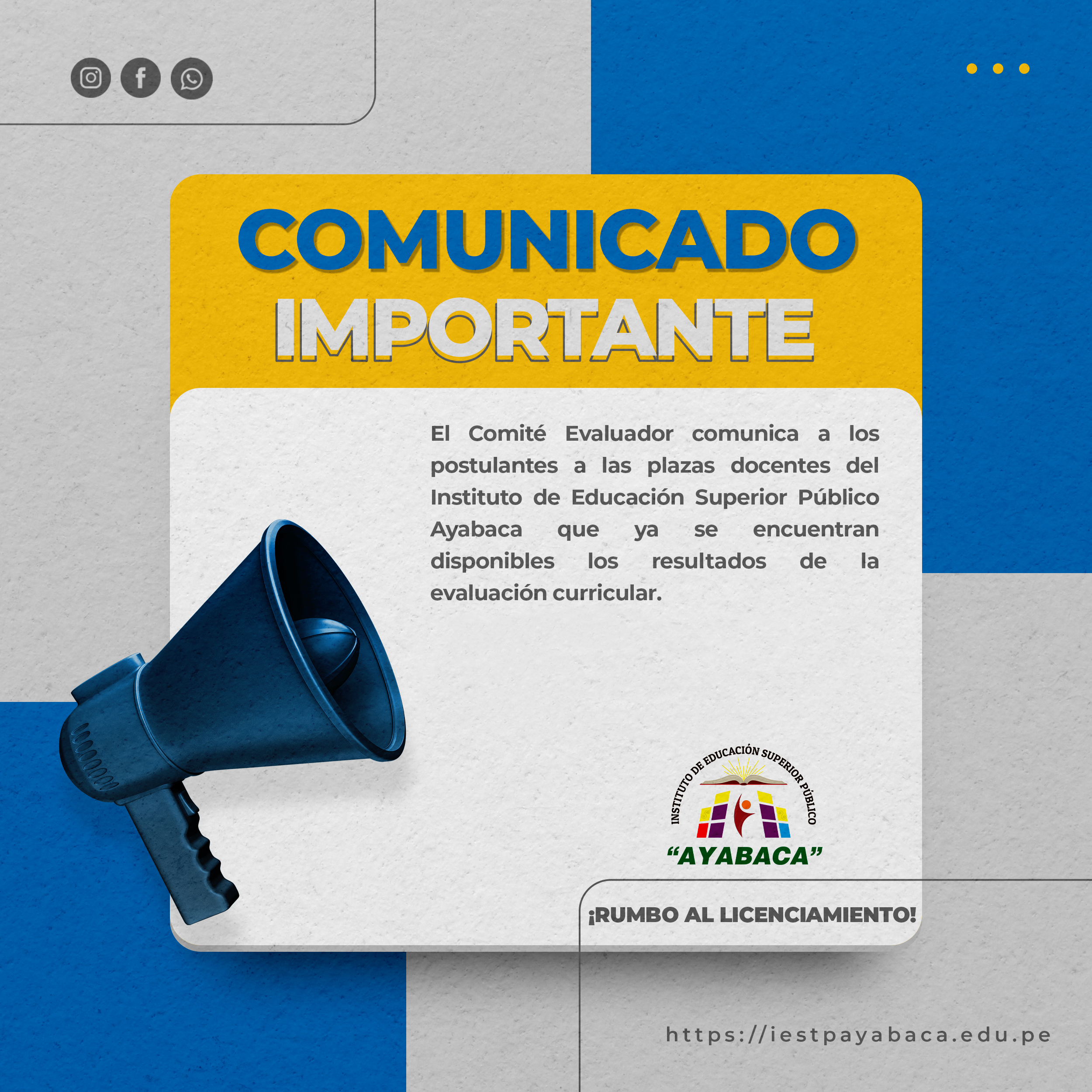 RESULTADOS DE LA EVALUACIÓN DOCENTE