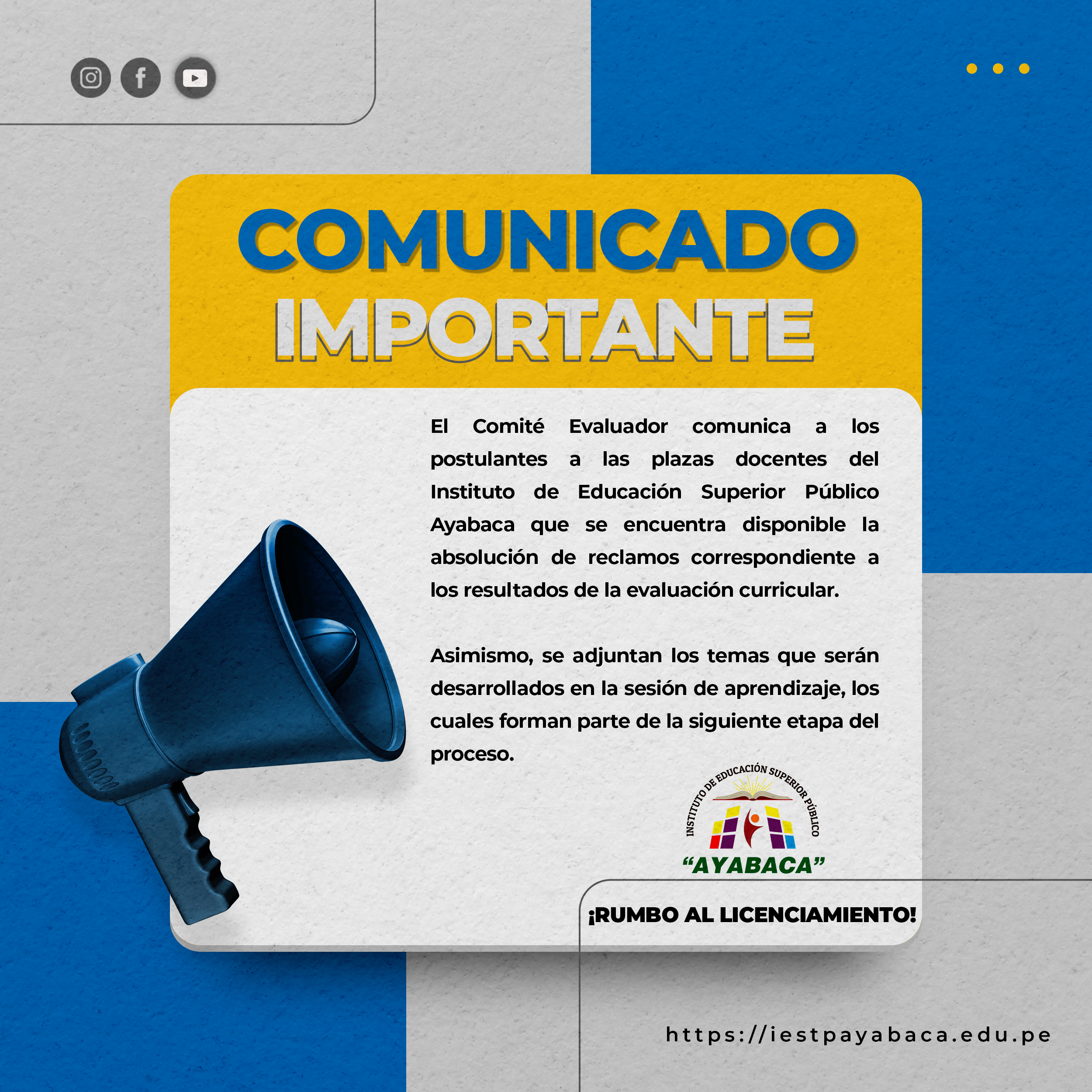 RESULTADOS DE RECLAMOS Y HORARIO DE CLASE MODELO